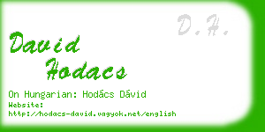 david hodacs business card